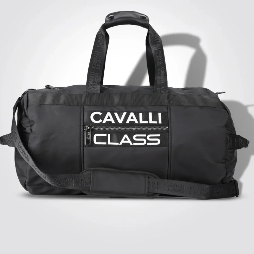 Roberto Cavalli's Cavalli Class Black Weekender Duffle Bag